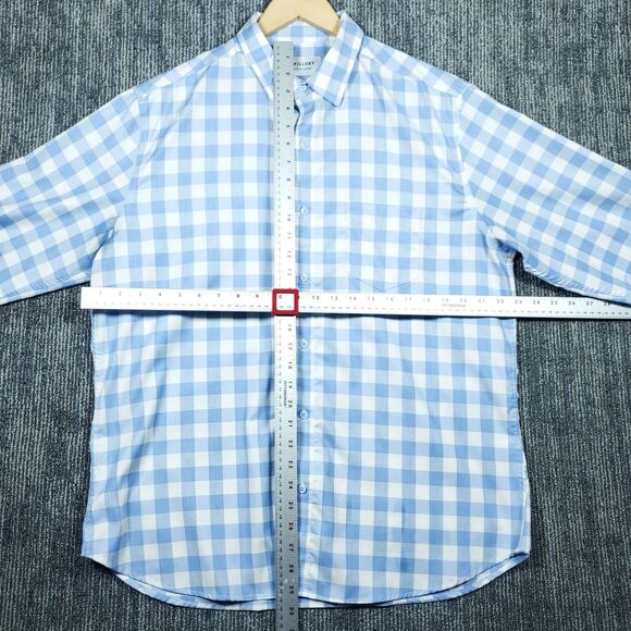 Twillory Shirt Mens XL Blue Plaid Untuckable Button Up Long Sleeve Tailored - Picture 10 of 16
